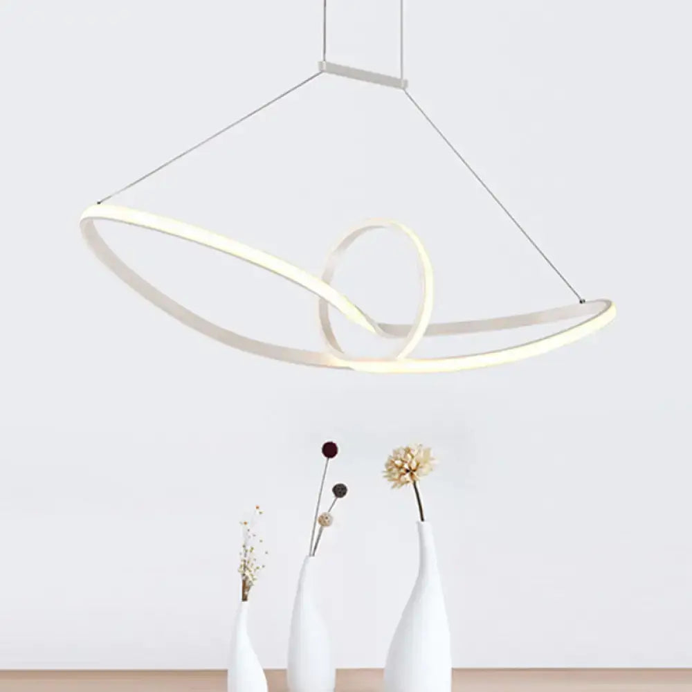 Modern black & white knotting island pendant – kitchen led light