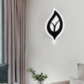Modern black & white leaf sconce light bedroom wall lamp