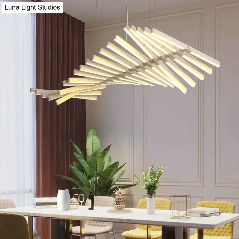 Modern black & white led chandelier – living room pendant light