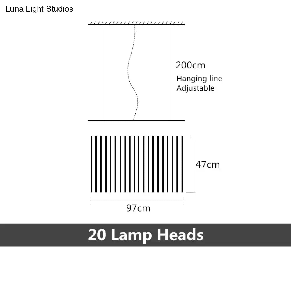 Modern black & white led chandelier – living room pendant light