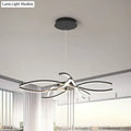 Modern black & white led floral chandelier living room light type