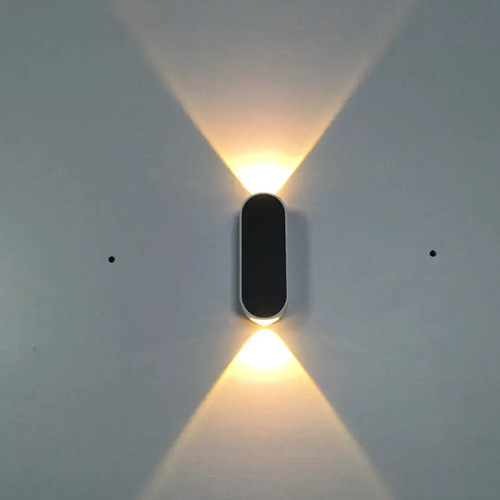 DecorBites™ Modern LED Flush Wall Sconce - Simplicity Black & White Wall Lamp with Metal Shade in Vibrant Colors
