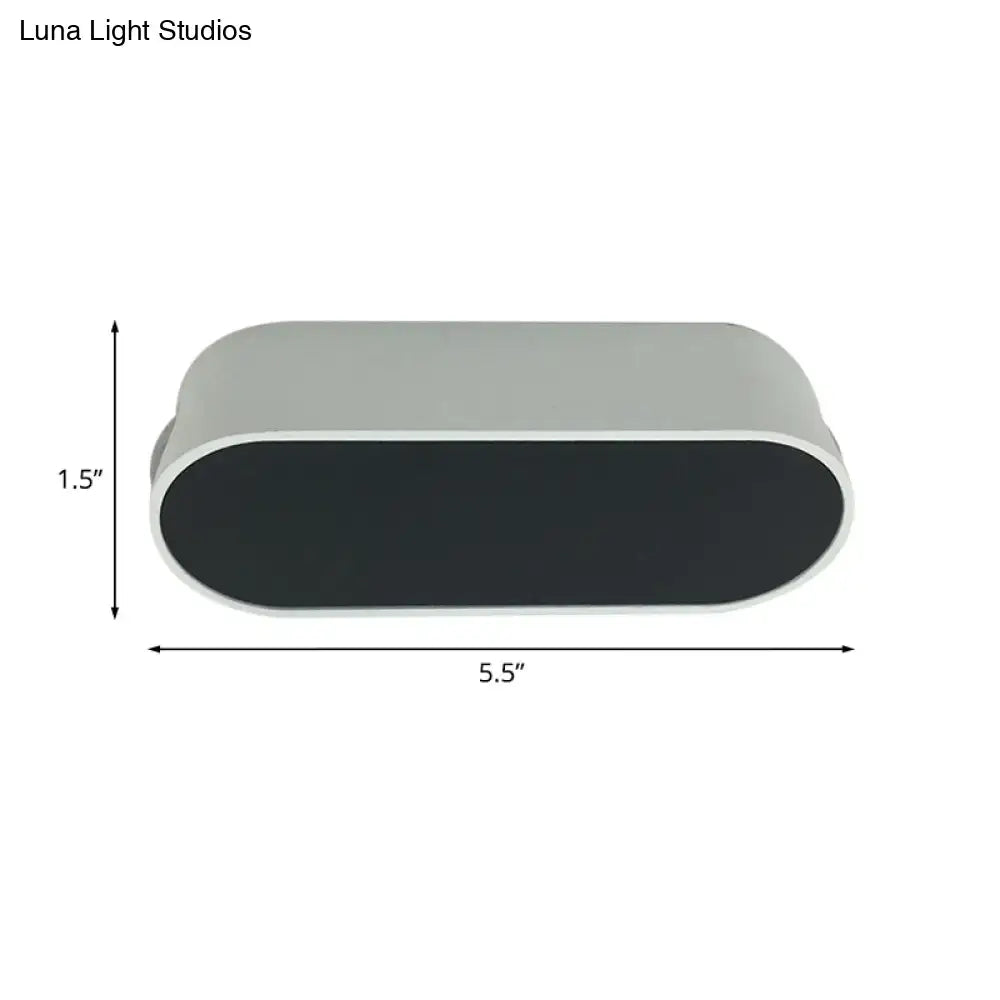 DecorBites™ Modern LED Flush Wall Sconce - Simplicity Black & White Wall Lamp with Metal Shade in Vibrant Colors