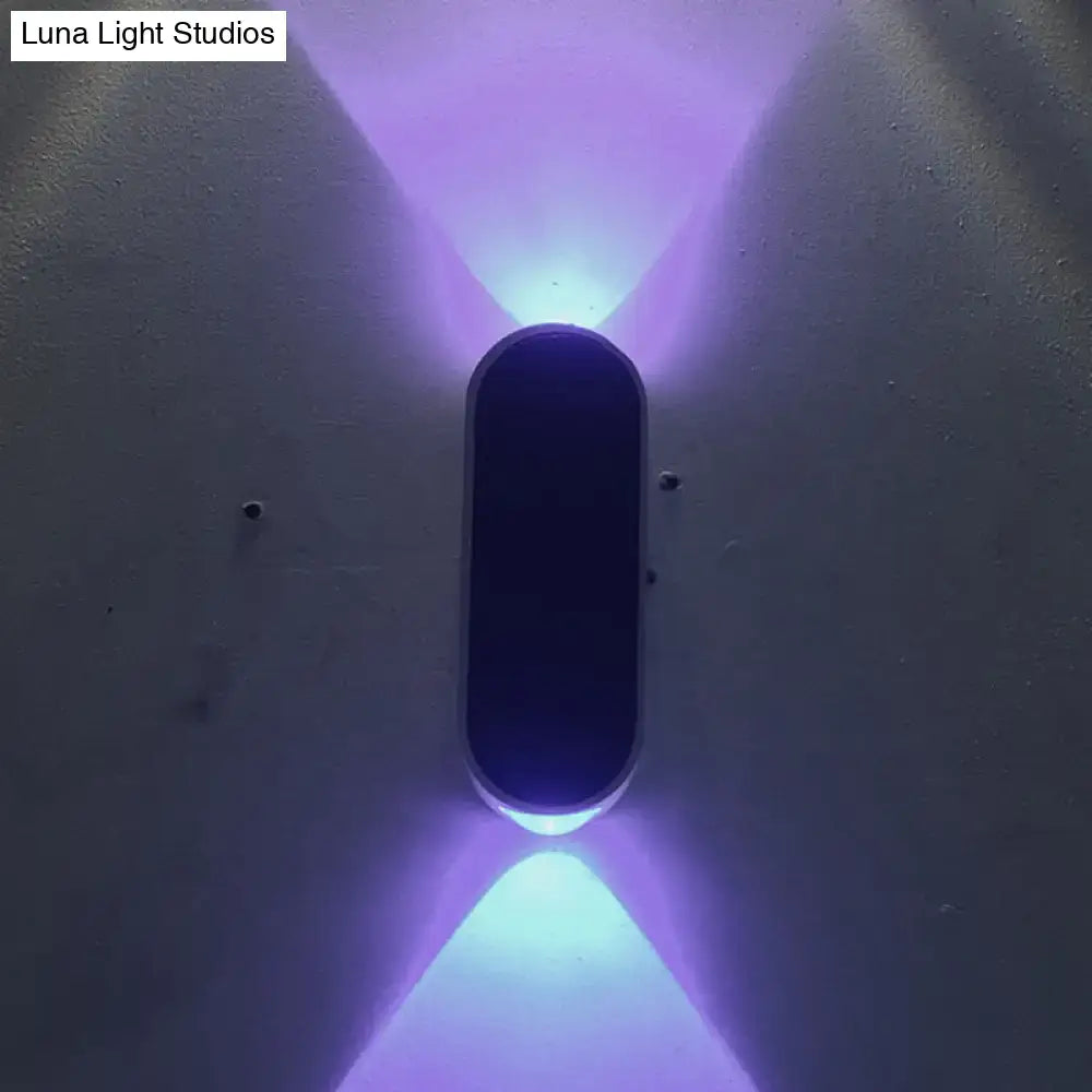 DecorBites™ Modern LED Flush Wall Sconce - Simplicity Black & White Wall Lamp with Metal Shade in Vibrant Colors