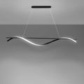 DecorBites™ Contemporary Black LED Hanging Lamp for Restaurants - Simplicity Curved Design