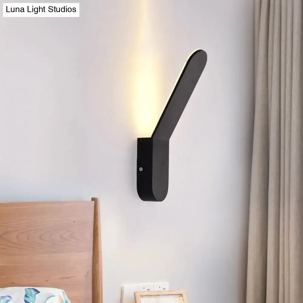 Modern black & white led lighting oval shape corridor wall sconce