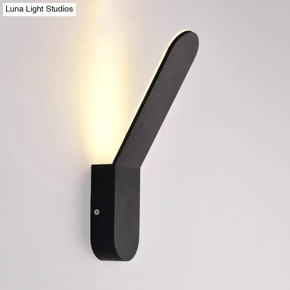 Modern black & white led lighting oval shape corridor wall sconce