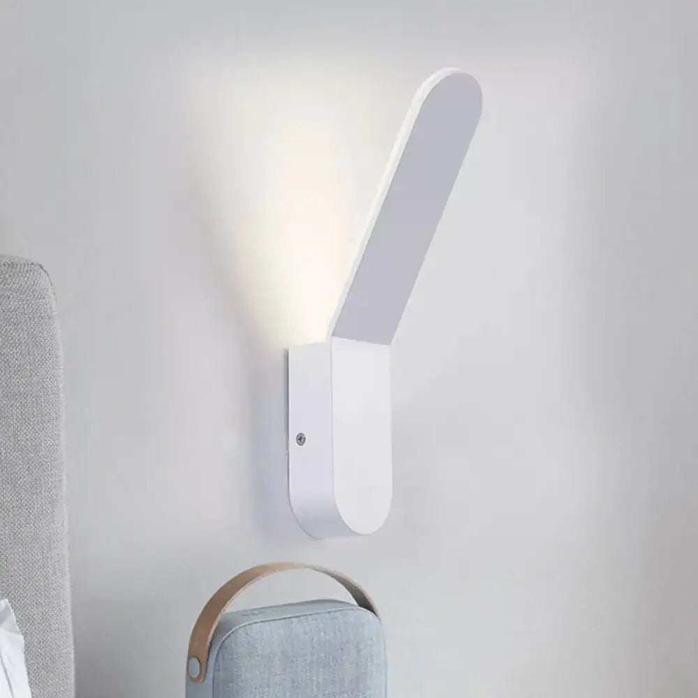 Modern black & white led lighting oval shape corridor wall sconce