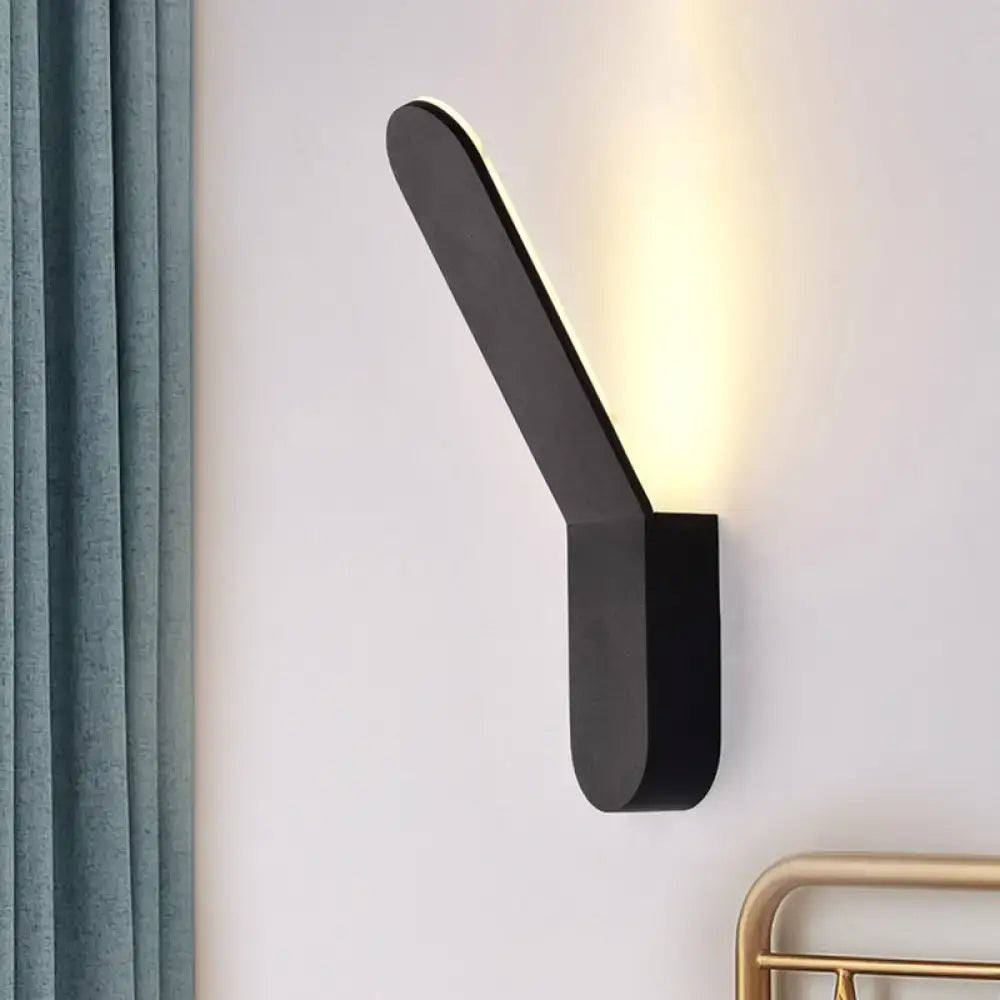 Modern black & white led lighting oval shape corridor wall sconce