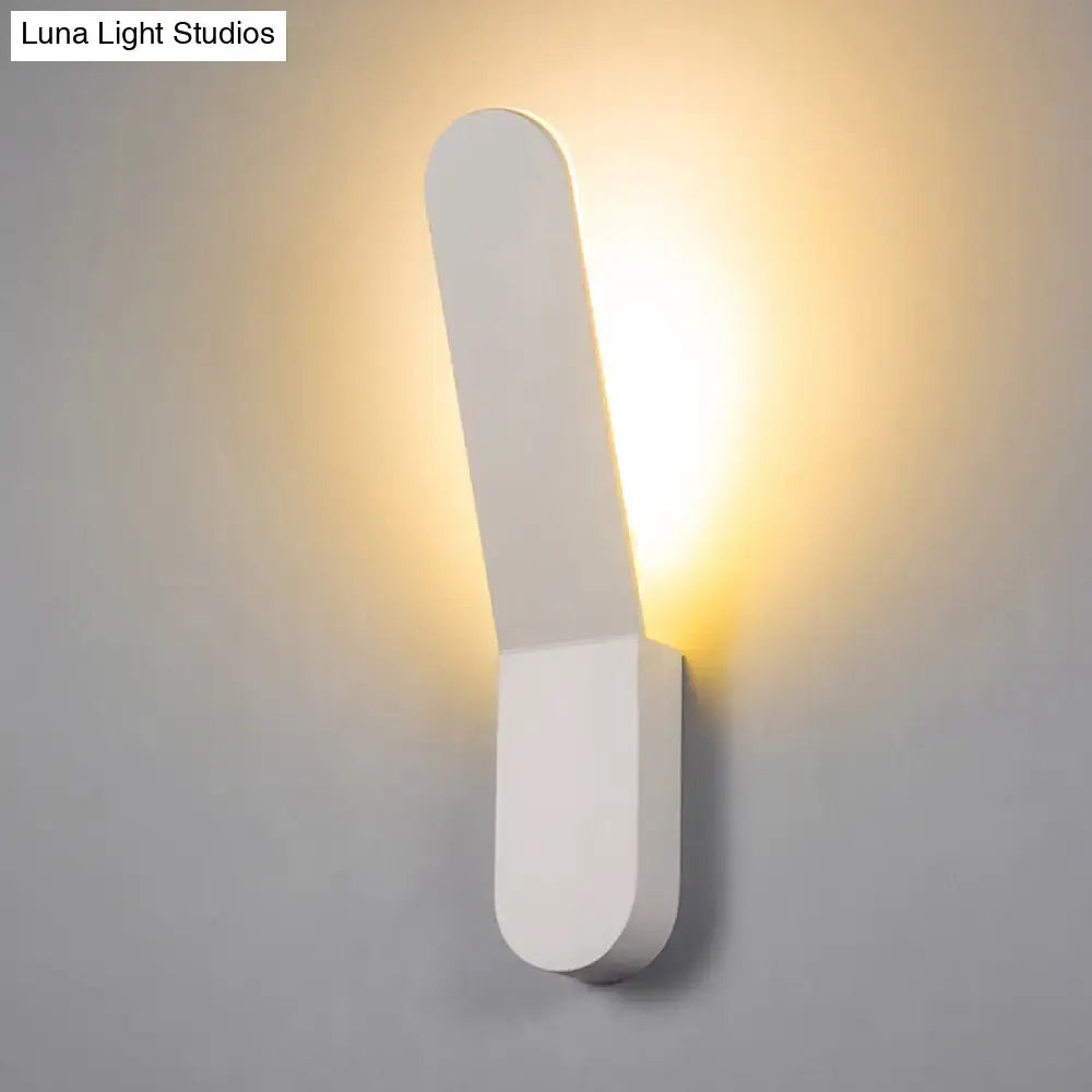 Modern black & white led lighting oval shape corridor wall sconce