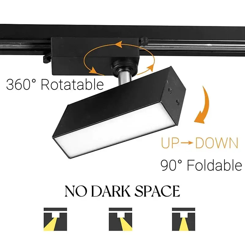 Modern black & white led linear grille track spotlights living room