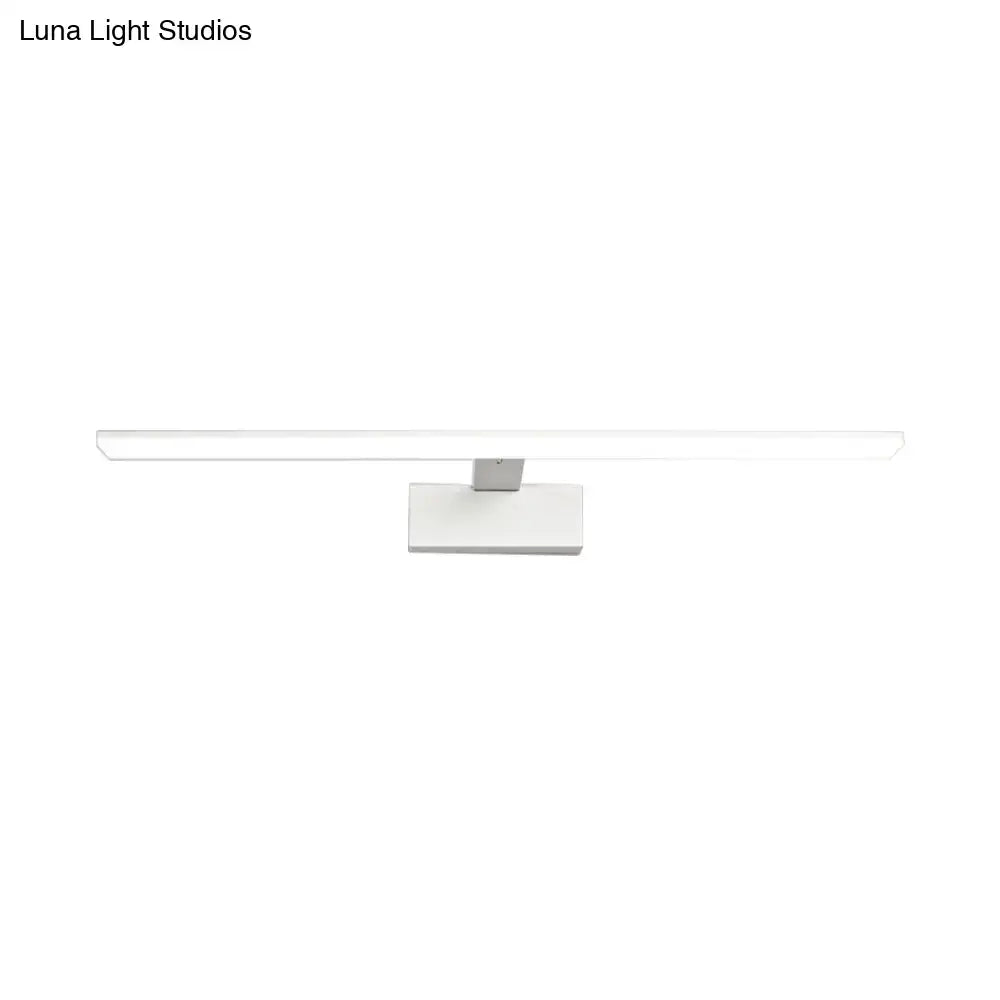 DecorBites™ Nordic Black/White Acrylic Vanity Lamp - 16.5"/20" LED Rectangle Sconce Light for Bathroom in Warm/White
