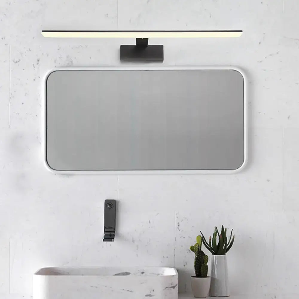 DecorBites™ Nordic Black/White Acrylic Vanity Lamp - 16.5"/20" LED Rectangle Sconce Light for Bathroom in Warm/White