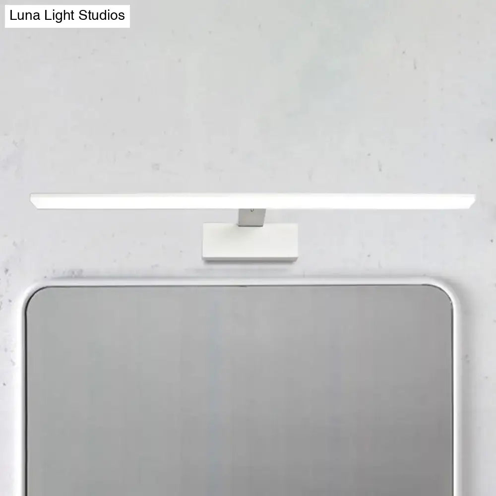 DecorBites™ Nordic Black/White Acrylic Vanity Lamp - 16.5"/20" LED Rectangle Sconce Light for Bathroom in Warm/White