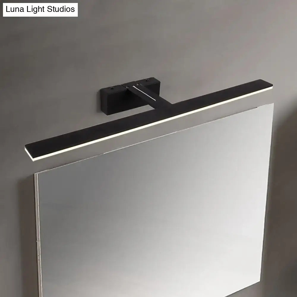 DecorBites™ Nordic Black/White Acrylic Vanity Lamp - 16.5"/20" LED Rectangle Sconce Light for Bathroom in Warm/White