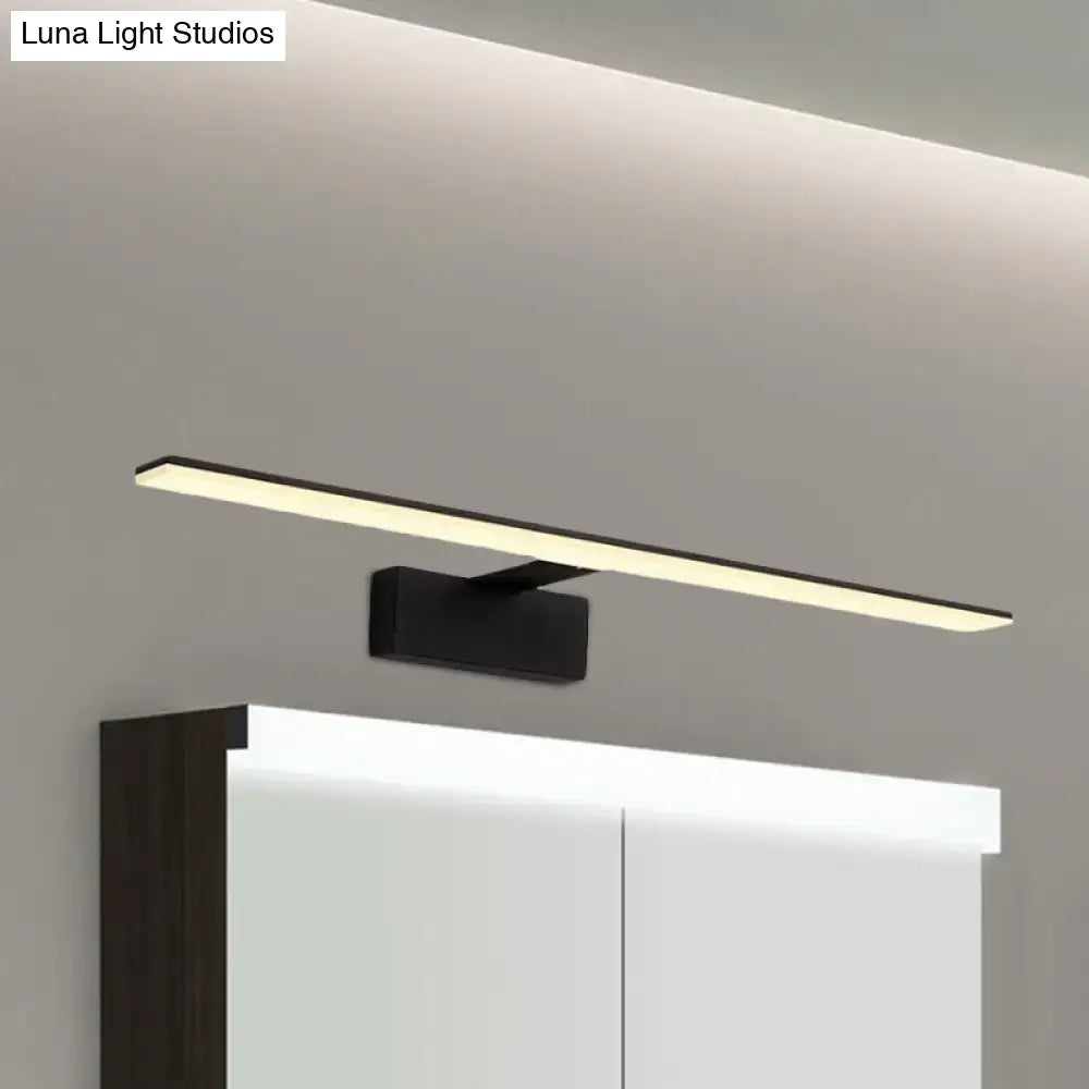 DecorBites™ Nordic Black/White Acrylic Vanity Lamp - 16.5"/20" LED Rectangle Sconce Light for Bathroom in Warm/White