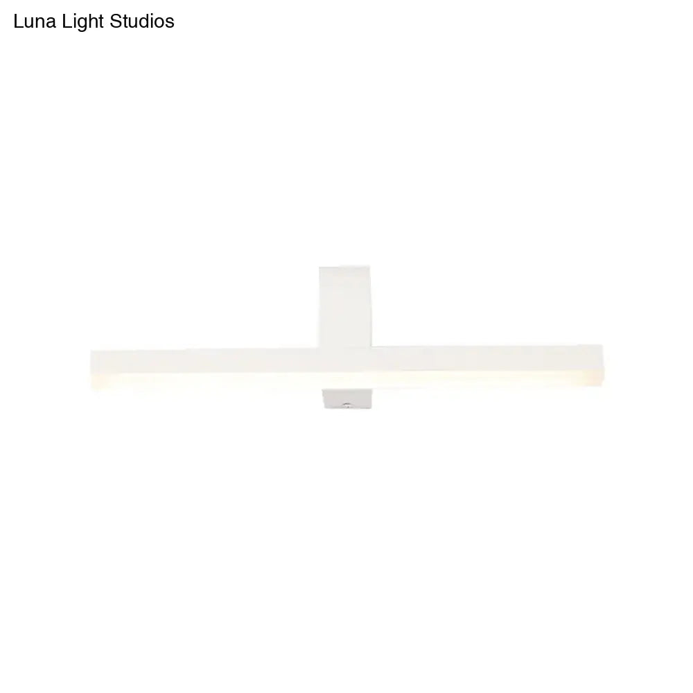 Modern black & white led vanity light – bathroom wall sconce