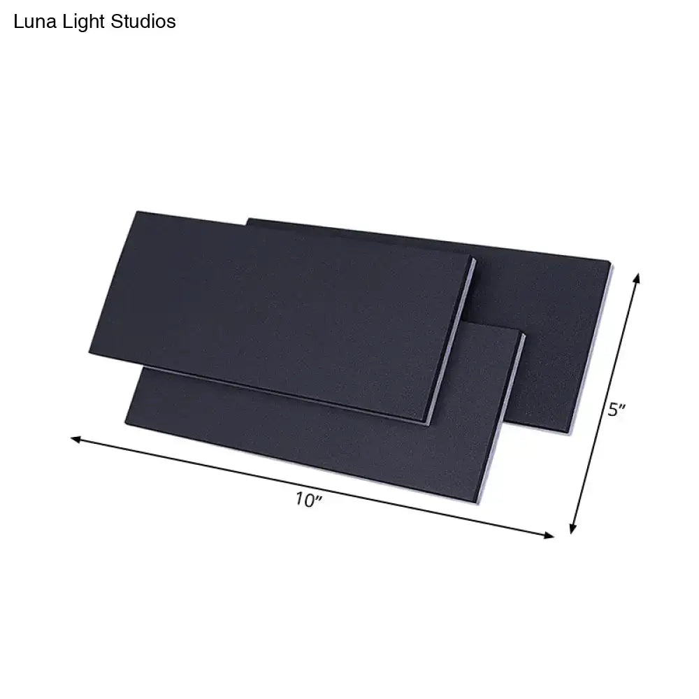 DecorBites™ Modern LED Wall Lamp - Aluminum Rectangle Wall Light with Warm/White Lighting - Black/White