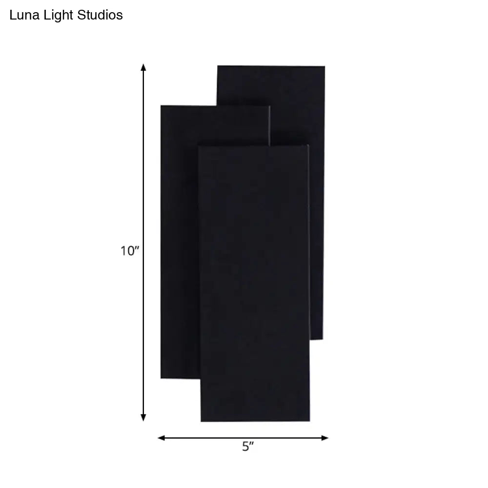 DecorBites™ Modern LED Wall Lamp - Aluminum Rectangle Wall Light with Warm/White Lighting - Black/White