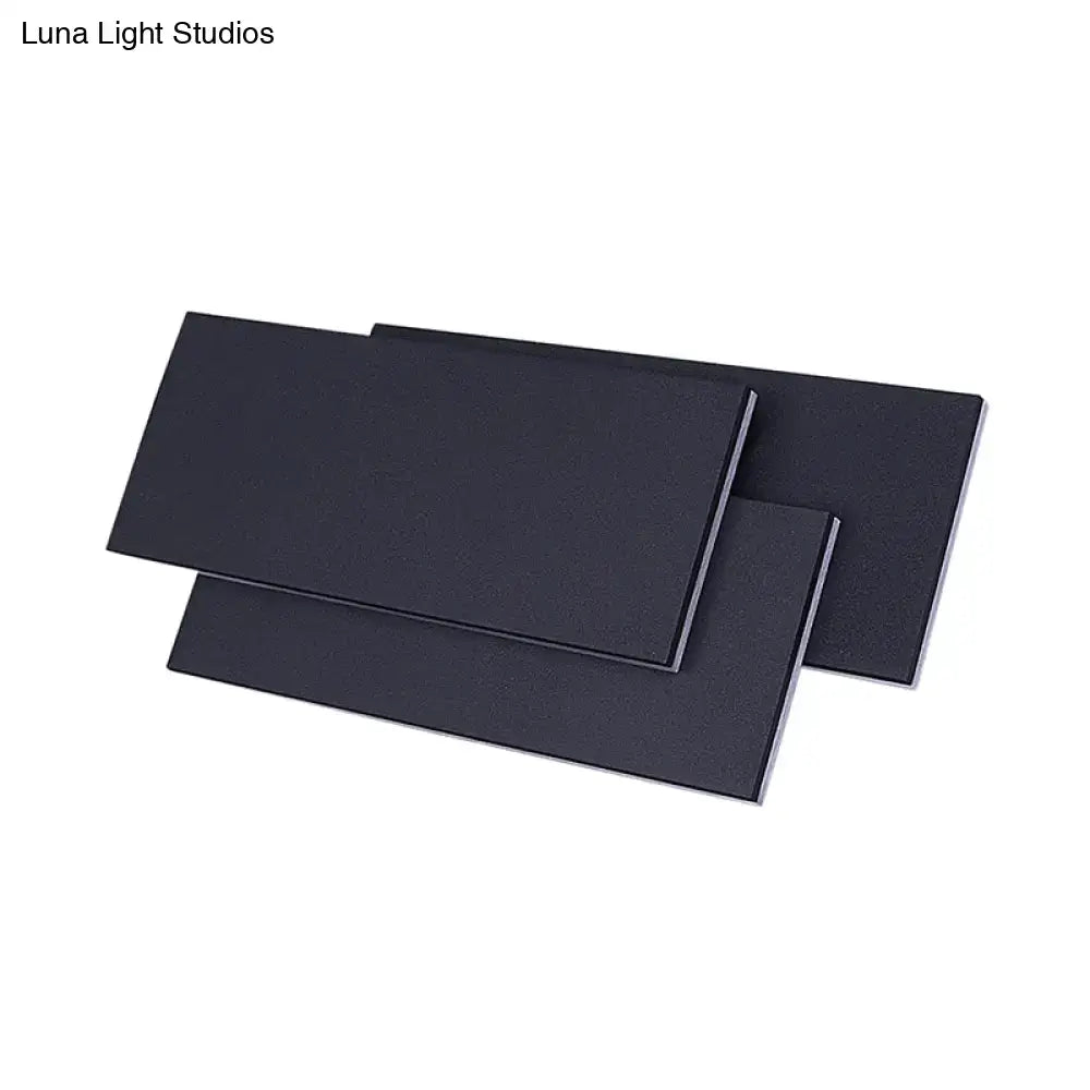 DecorBites™ Modern LED Wall Lamp - Aluminum Rectangle Wall Light with Warm/White Lighting - Black/White