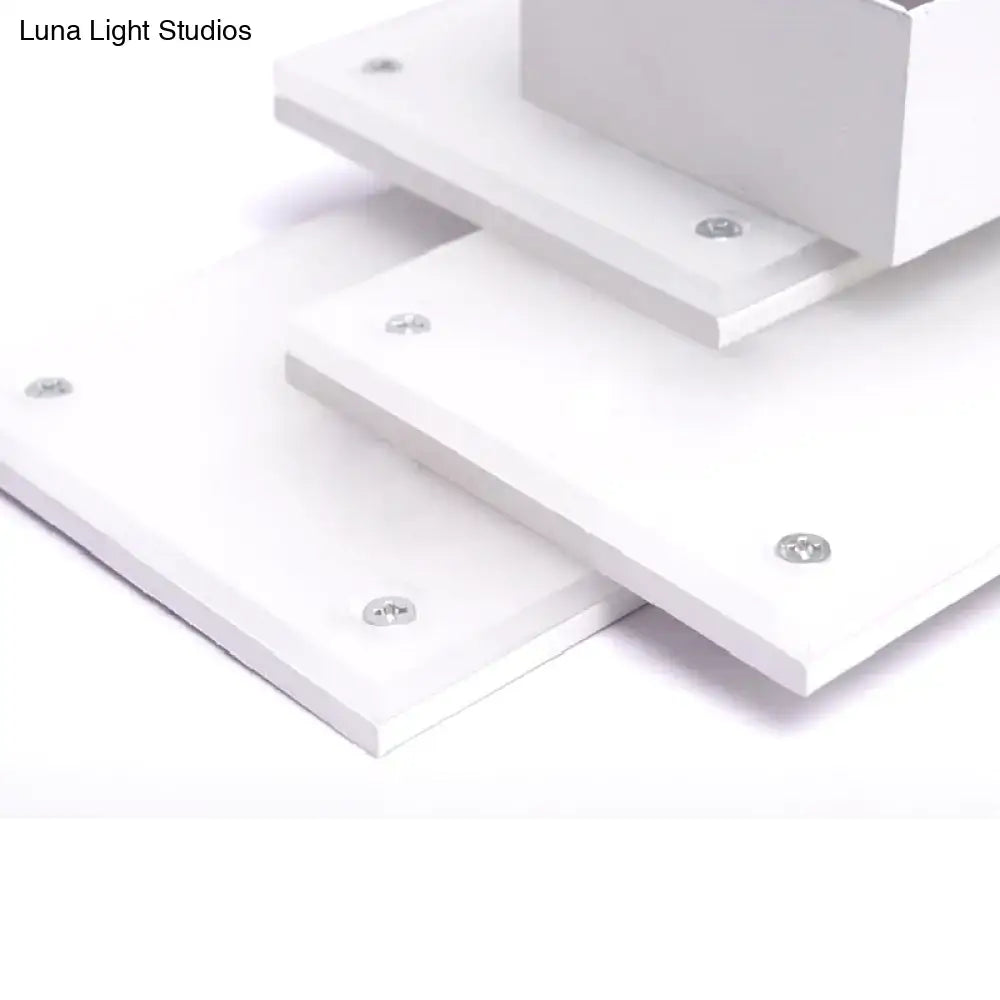 DecorBites™ Modern LED Wall Lamp - Aluminum Rectangle Wall Light with Warm/White Lighting - Black/White
