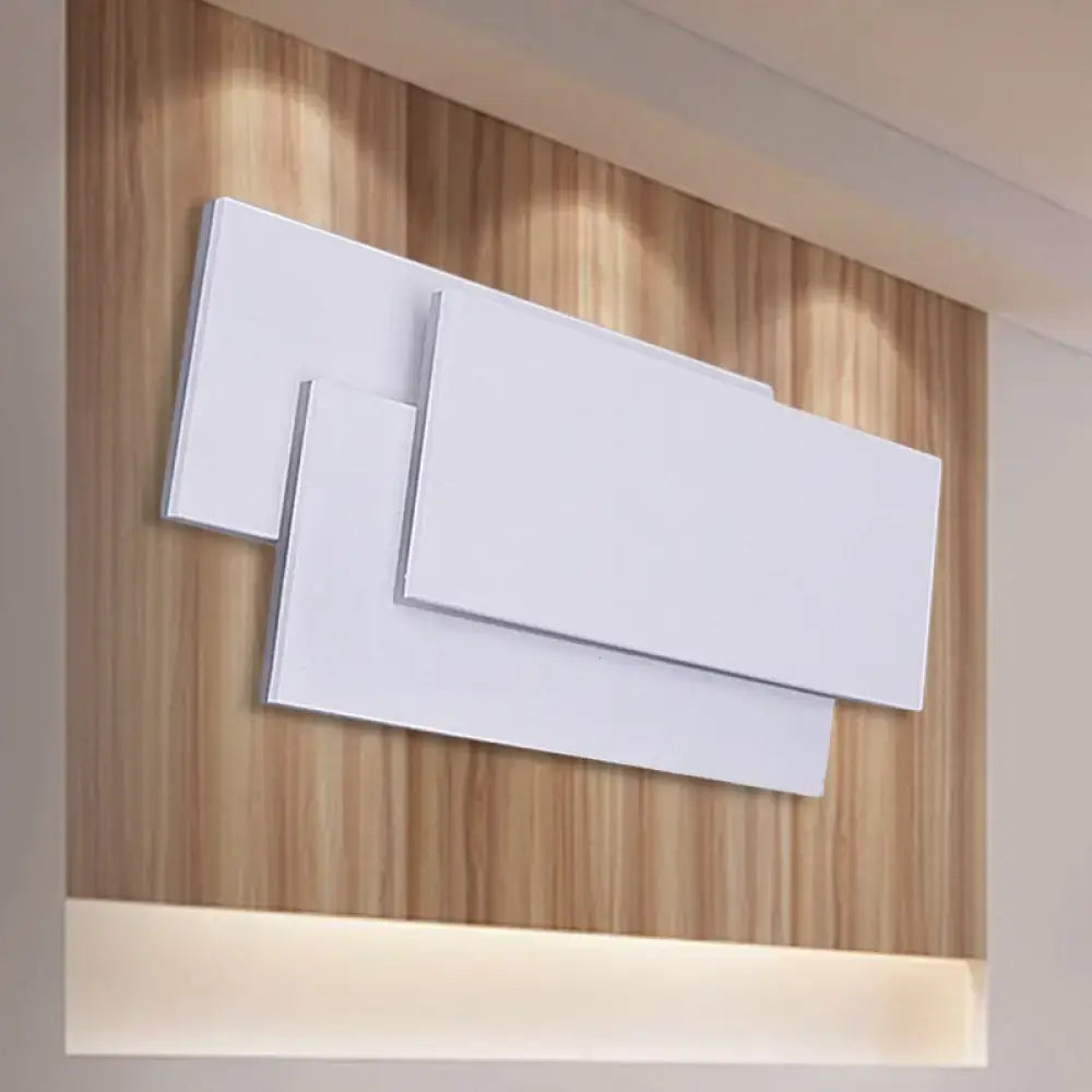 DecorBites™ Modern LED Wall Lamp - Aluminum Rectangle Wall Light with Warm/White Lighting - Black/White
