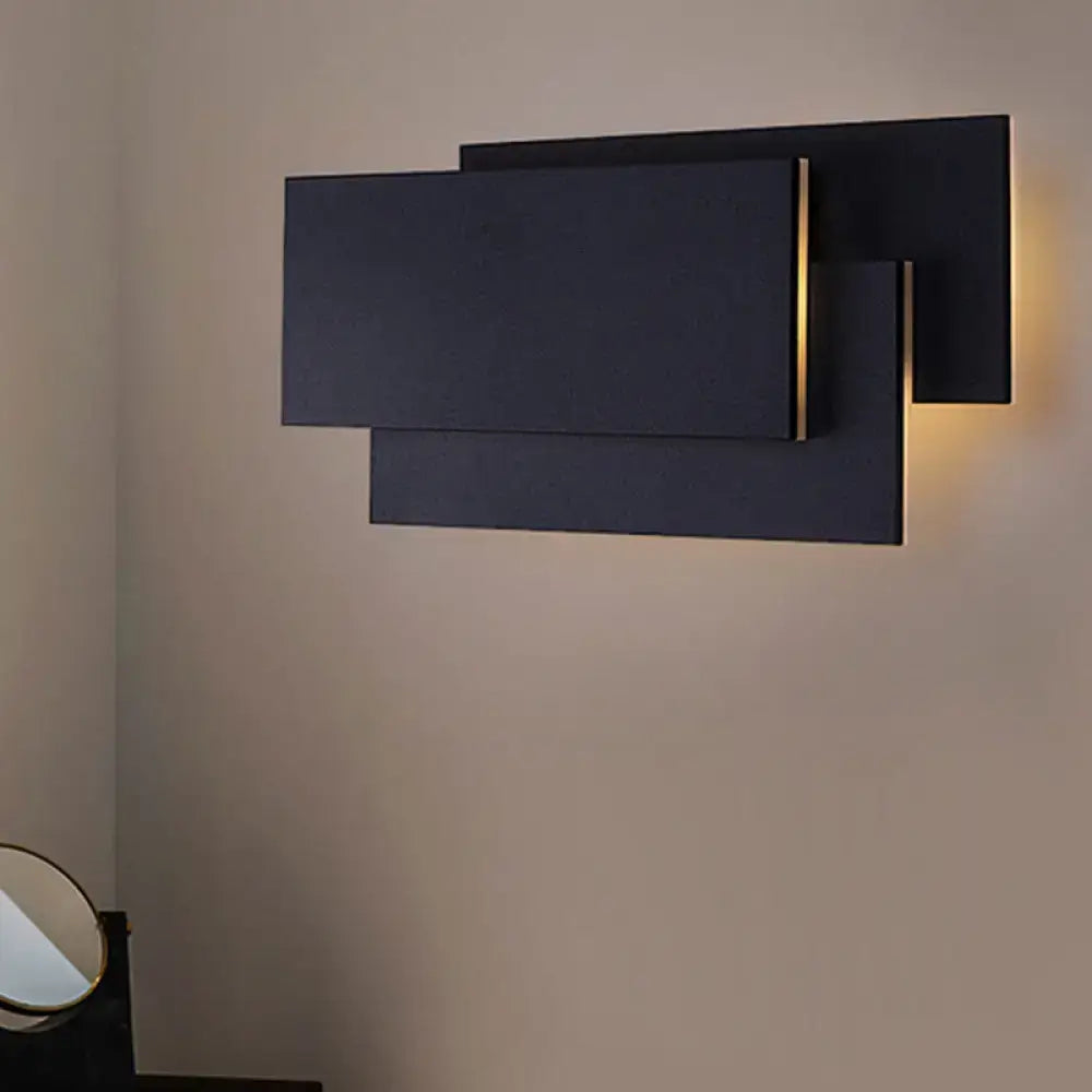 DecorBites™ Modern LED Wall Lamp - Aluminum Rectangle Wall Light with Warm/White Lighting - Black/White