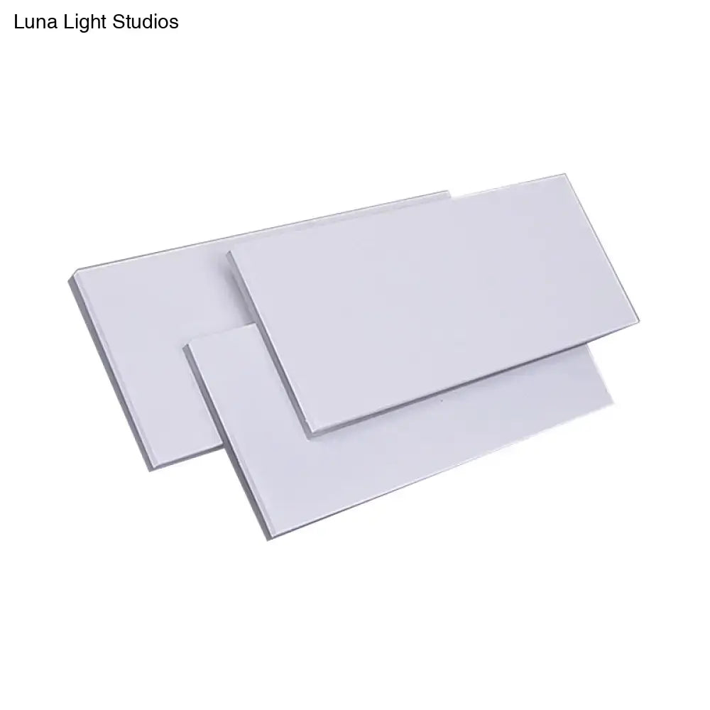 DecorBites™ Modern LED Wall Lamp - Aluminum Rectangle Wall Light with Warm/White Lighting - Black/White