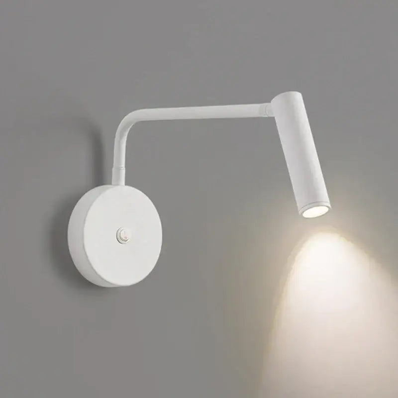 Modern black & white led wall lamp bedroom sconce with switch