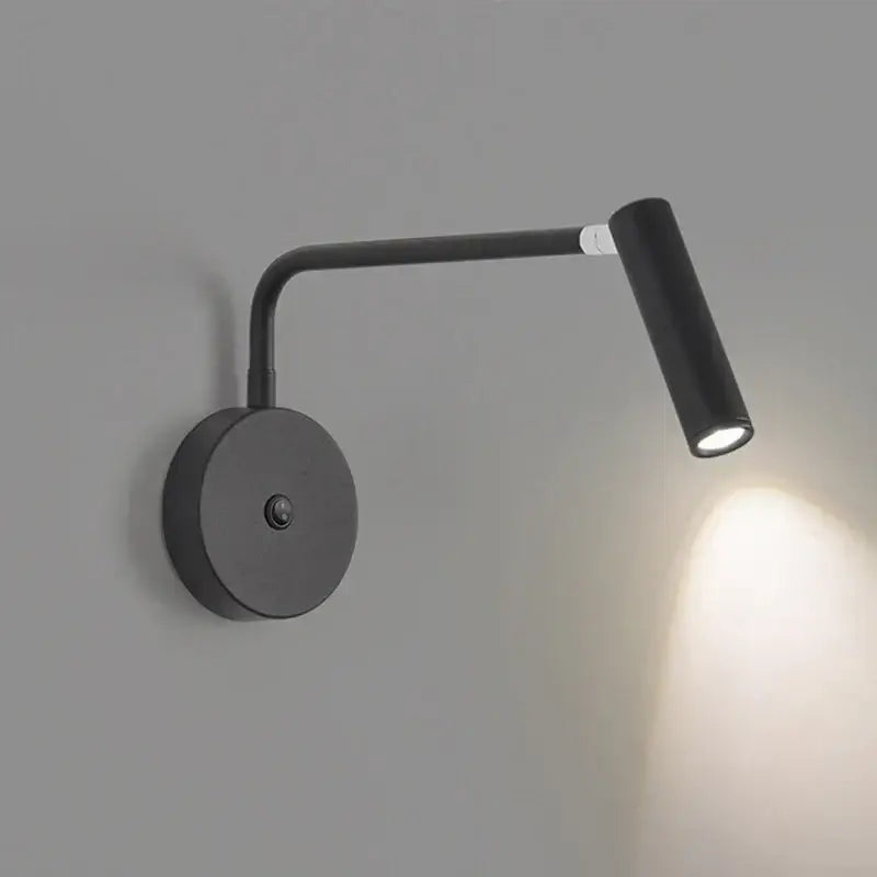 Modern black & white led wall lamp bedroom sconce with switch