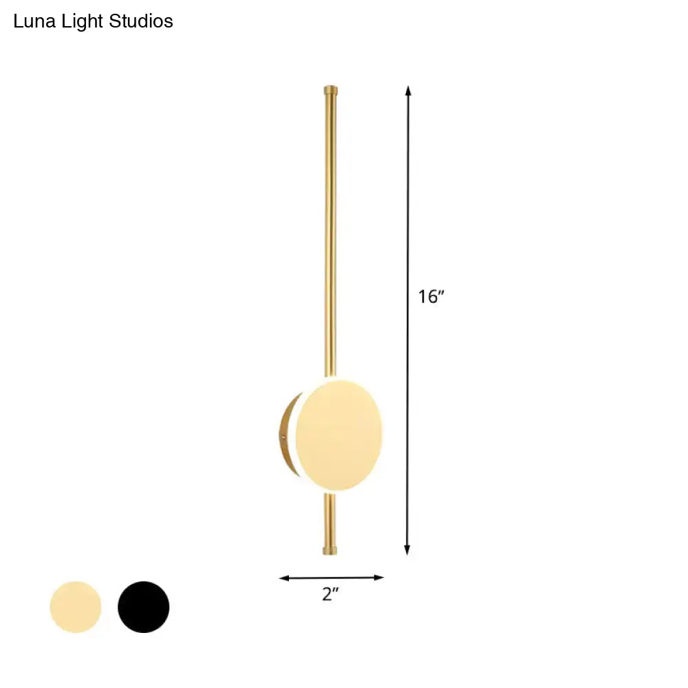 Modern black & white led wall sconce bedroom warm color temperature