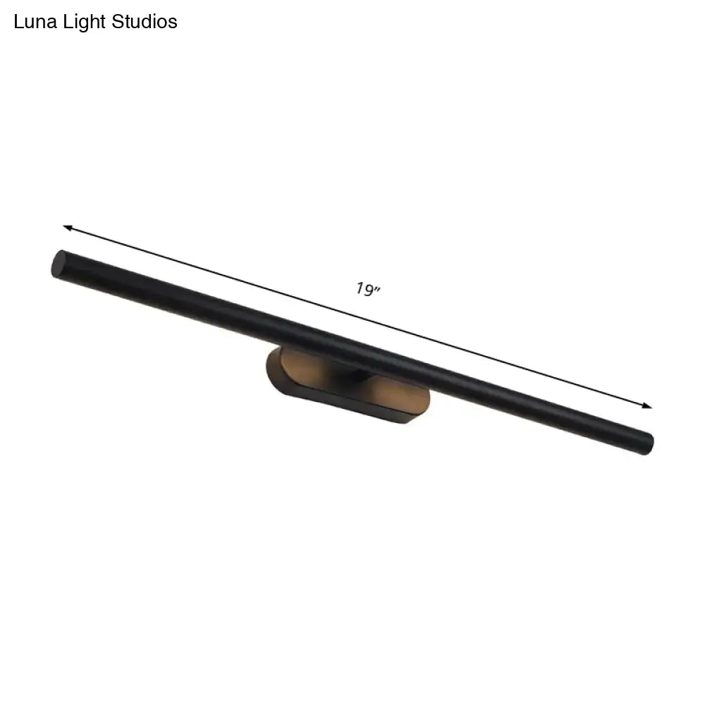 DecorBites™ Modern LED Wall-Mounted Vanity Light in White/Black with Adjustable Width and Multiple Light Options