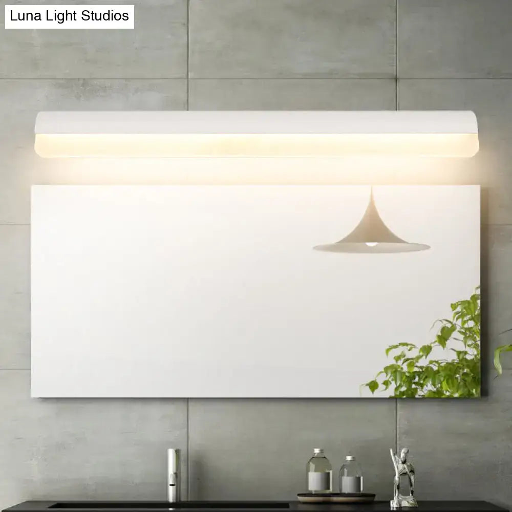 DecorBites™ Contemporary LED Vanity Wall Sconce in White/Black Acrylic - 16"/19.5"/23.5" Wide