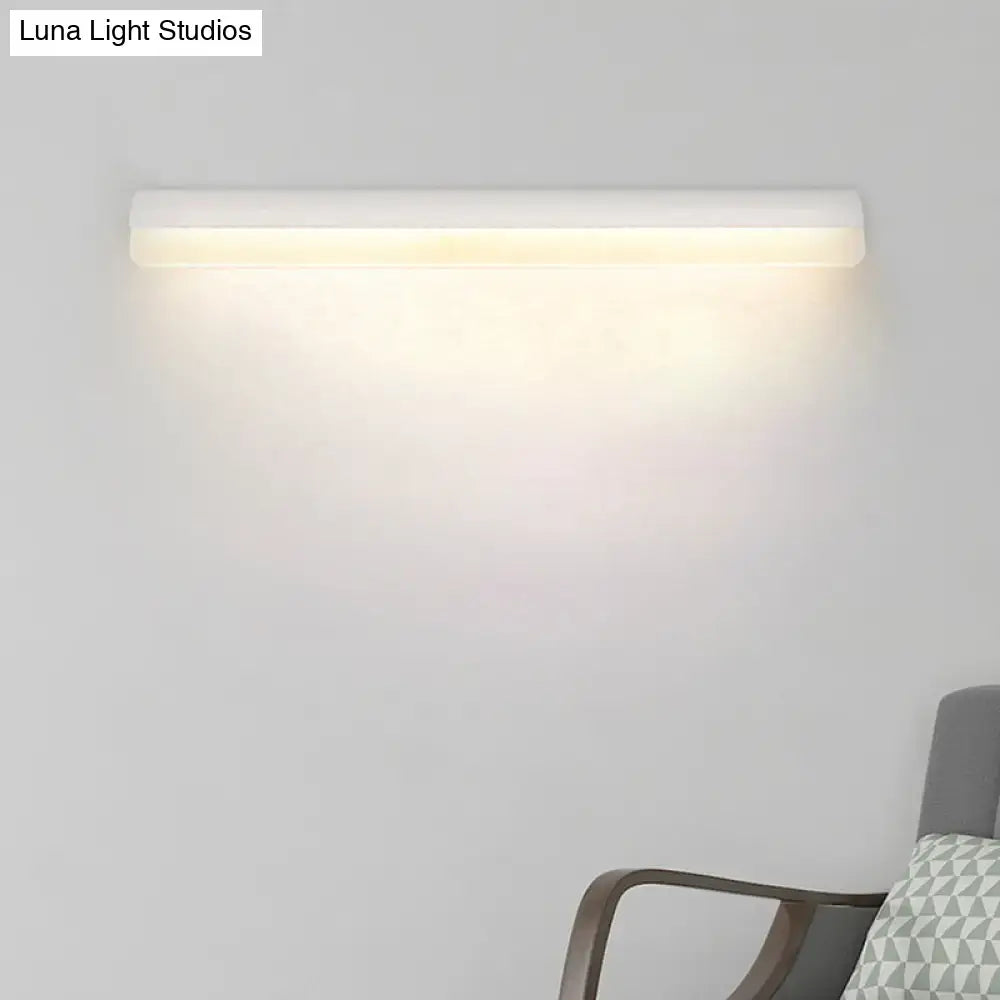 DecorBites™ Contemporary LED Vanity Wall Sconce in White/Black Acrylic - 16"/19.5"/23.5" Wide