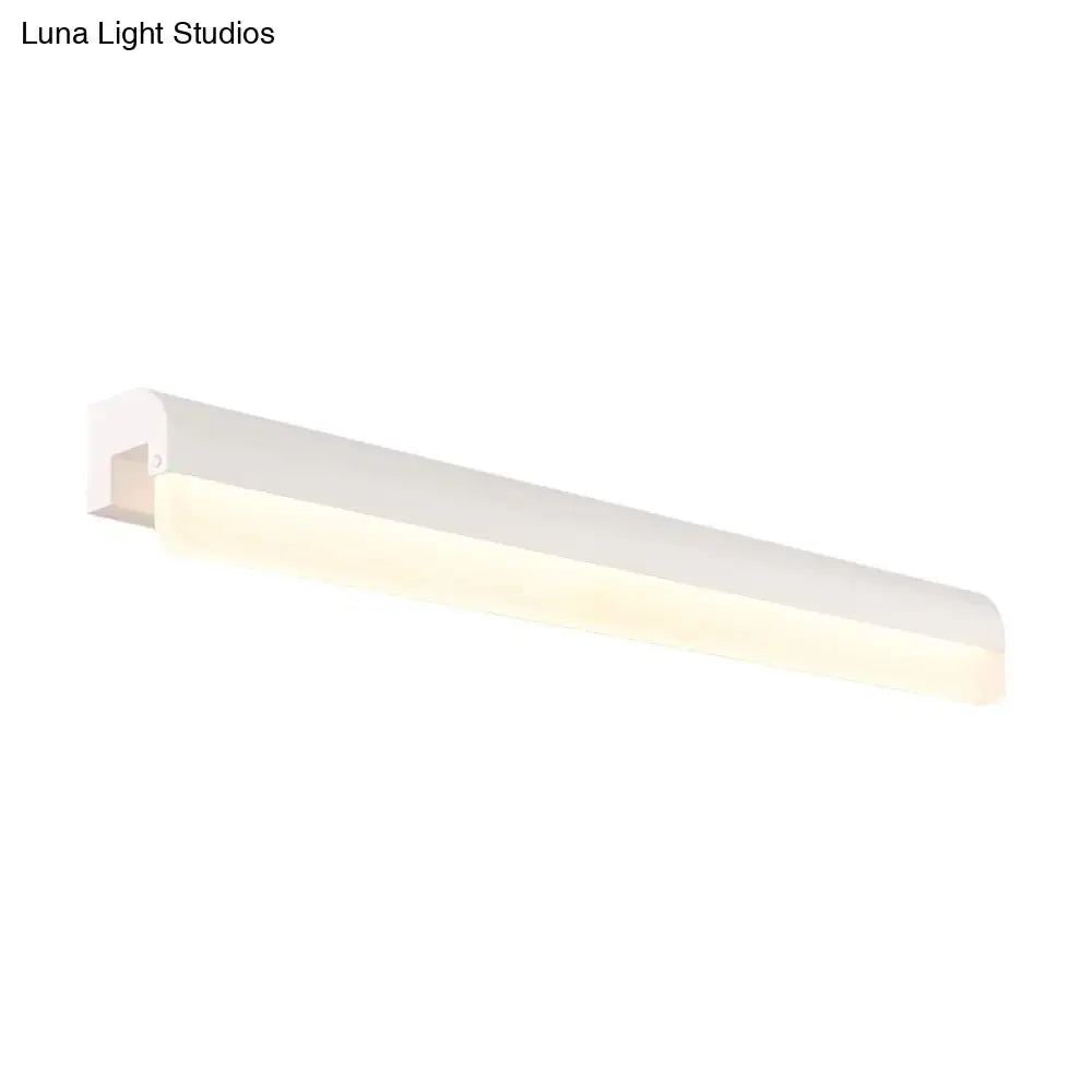DecorBites™ Contemporary LED Vanity Wall Sconce in White/Black Acrylic - 16"/19.5"/23.5" Wide