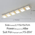 Modern black & white mesh led ceiling lights bedroom square fixture