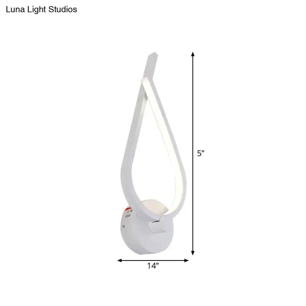 Modern black & white metal kink linear wall light corridor sconce