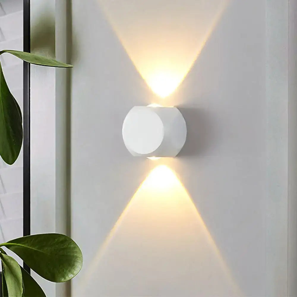 Modern black & white mini cube wall lamp living room sconce