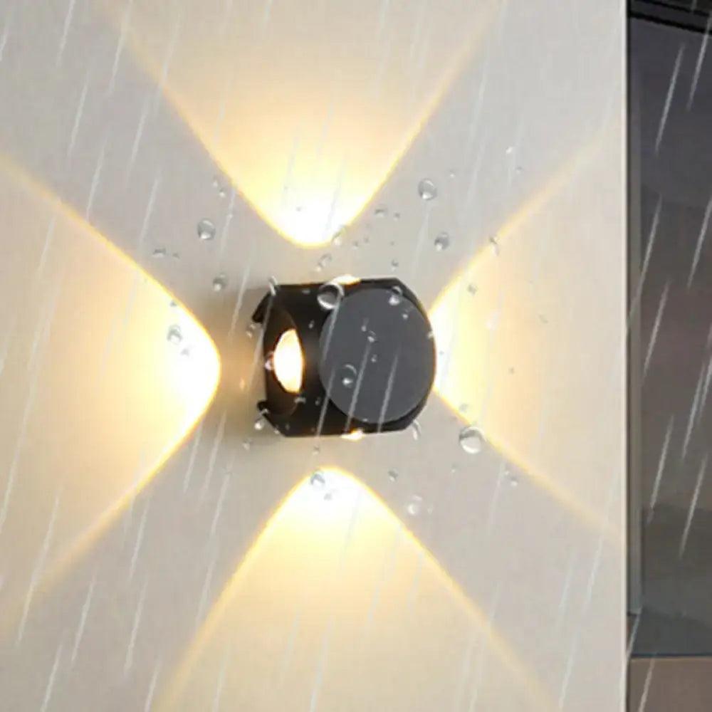 Modern black & white mini cube wall lamp living room sconce