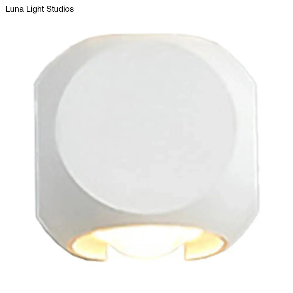 Modern black & white mini cube wall lamp living room sconce