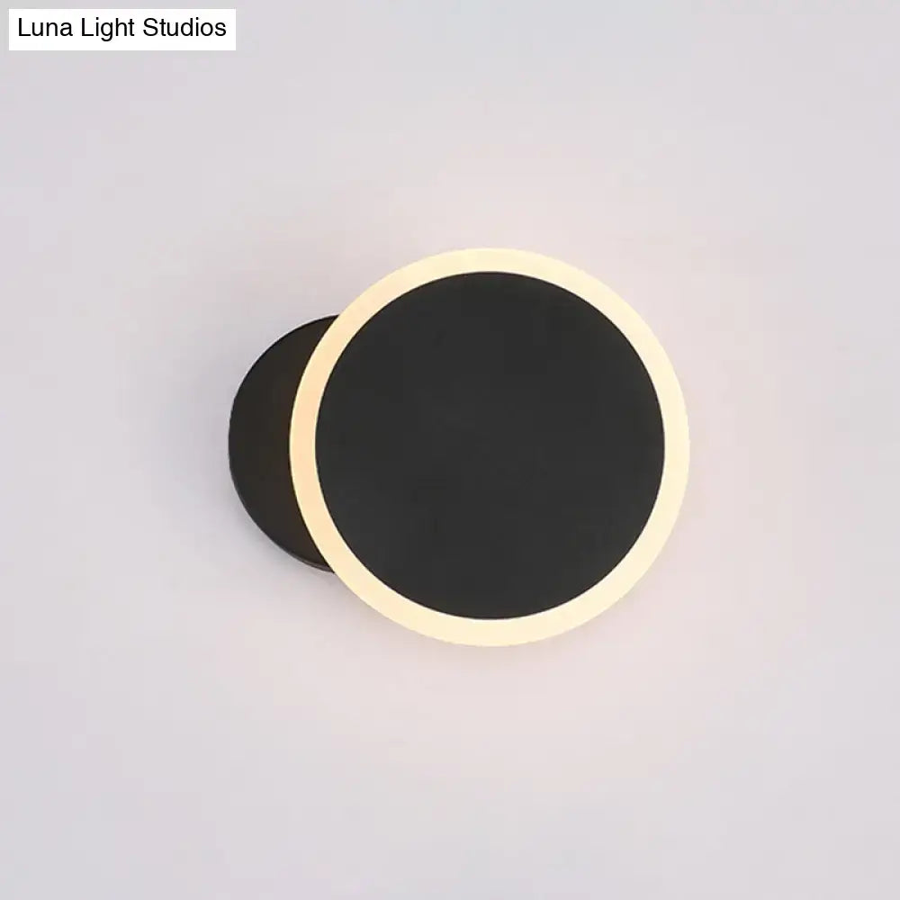 Modern black & white minimalist led wall sconce – living room light