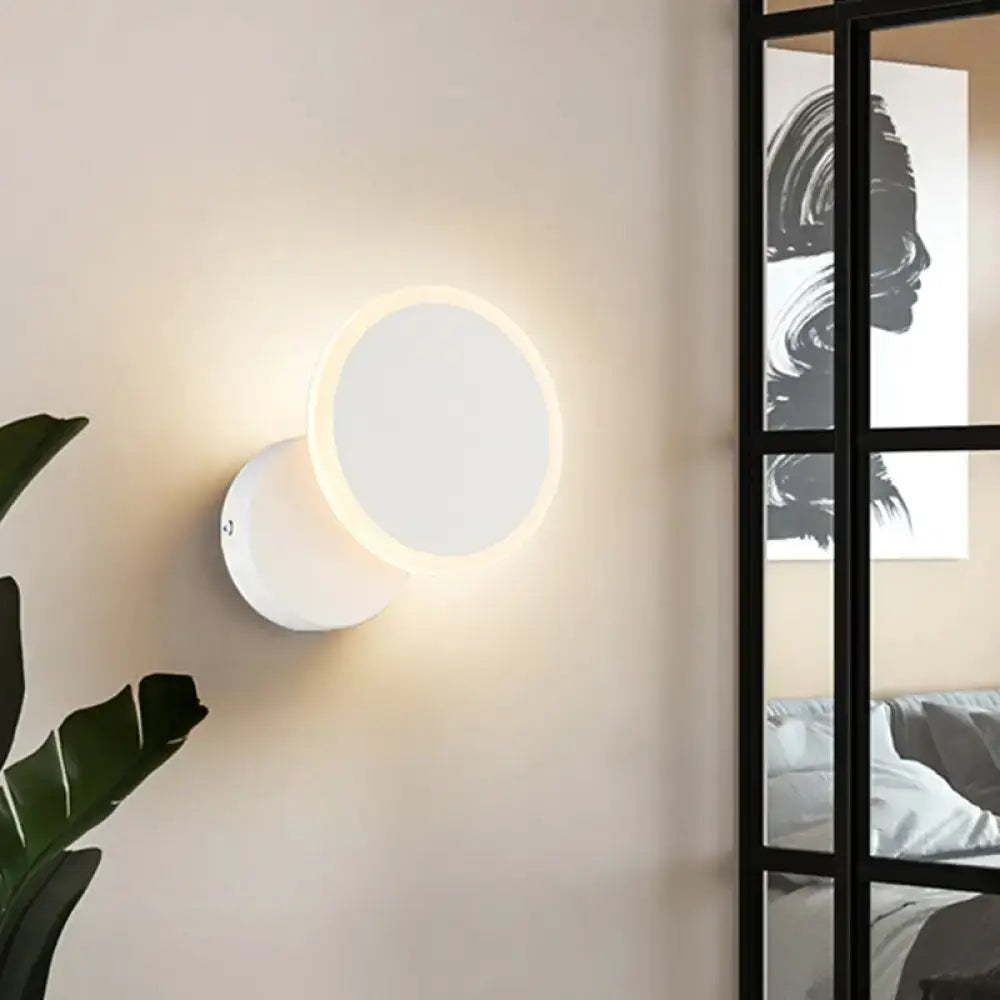 Modern black & white minimalist led wall sconce – living room light