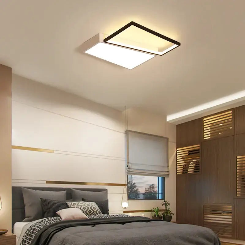 Modern black & white rectangular ceiling light bedroom lamp ceiling