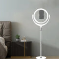 Modern black & white ring led mirror lamp bedroom phone stand
