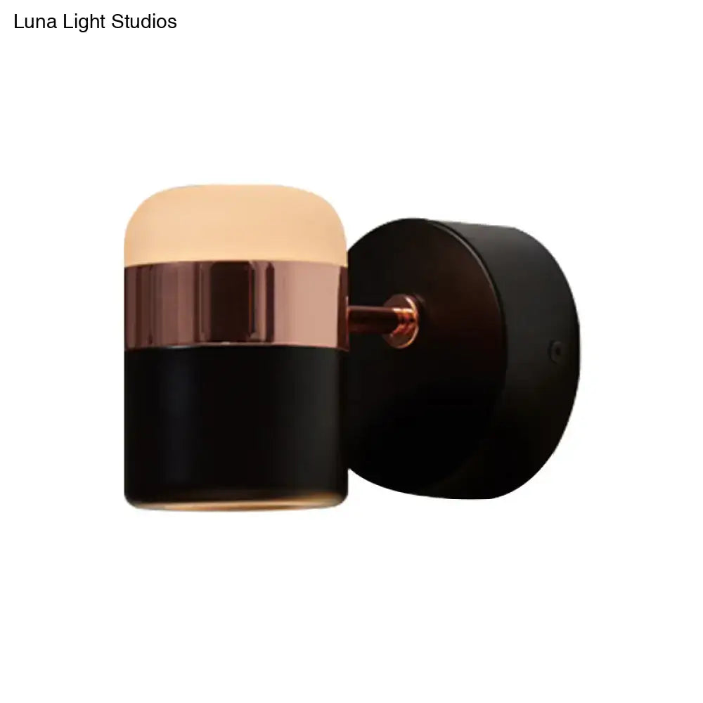 Modern black & white rotatable led spotlight – bedroom wall sconce
