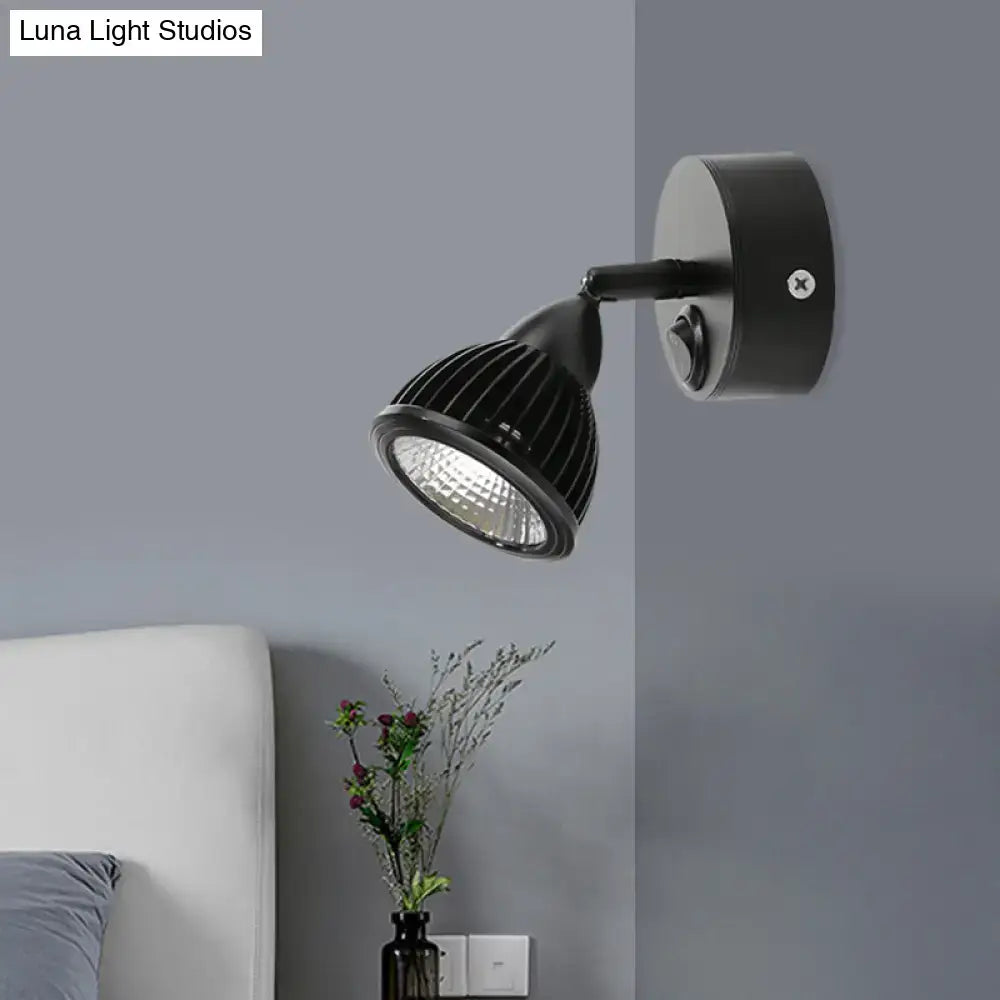 Modern black & white rotatable wall light – bedroom led spotlight