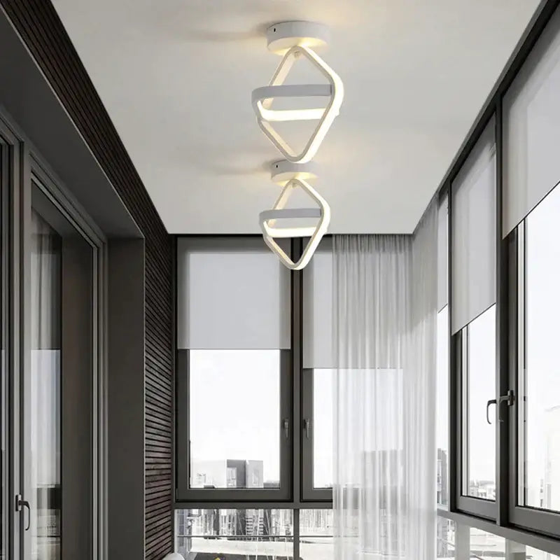 DecorBites™ Black Square LED Ceiling Lamp: Modern Lighting for Corridor, Aisle, Cloakroom, Balcony