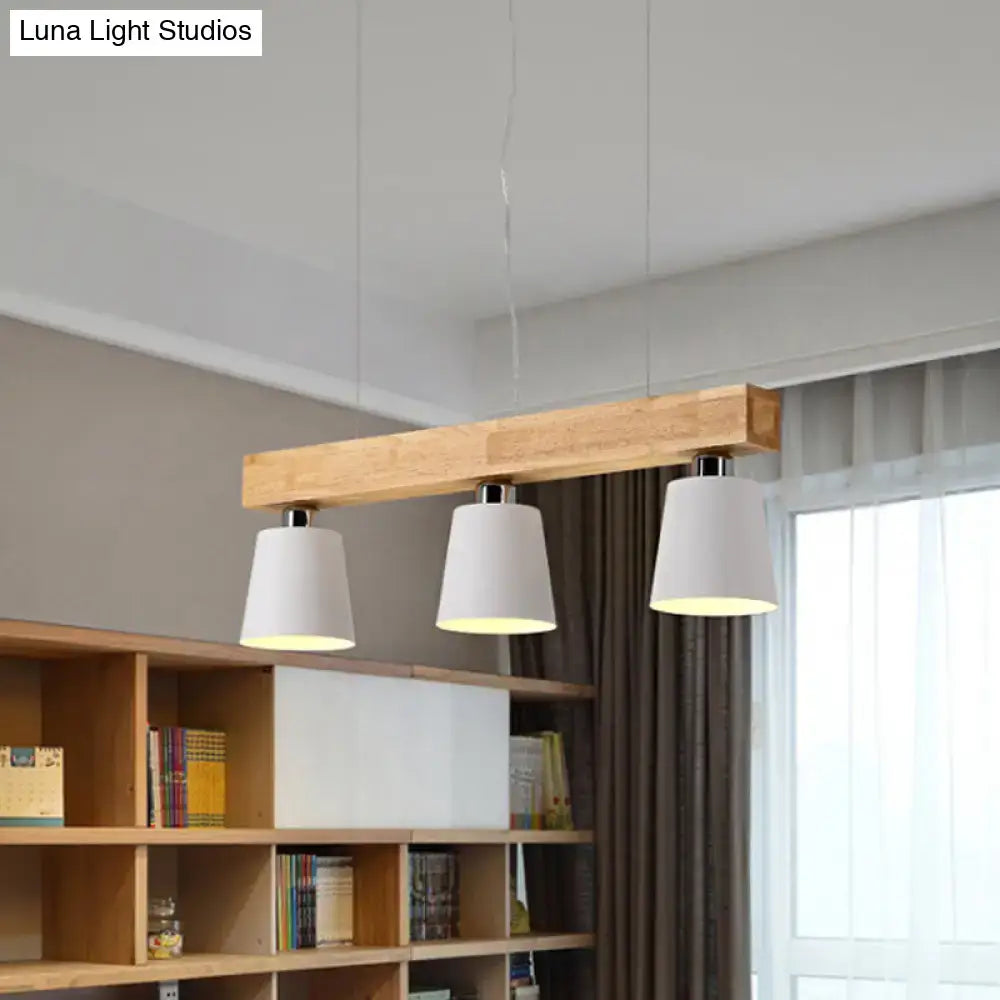 Modern black & white tapered ceiling light – kitchen island beam
