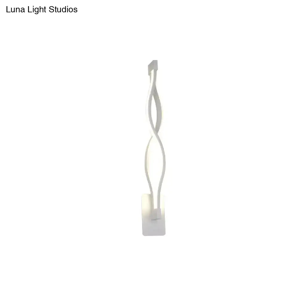DecorBites™ Modern Acrylic Twist Wall Light Sconce in Black/White - Neutral/Warm/White Light