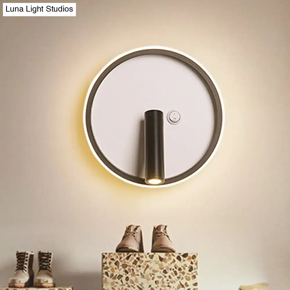Modern black & white warm light wall sconce – bedroom led light